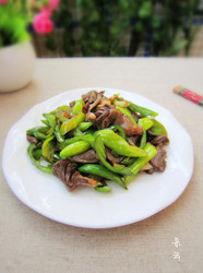 青椒炒胗花