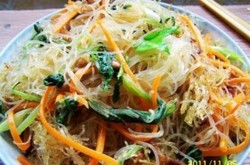 肉丝青菜炒米粉