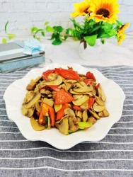 口蘑炒肉片
