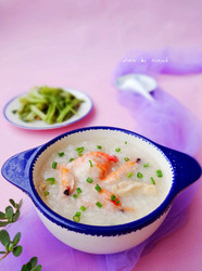 鲜虾鸡肉粥