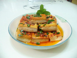 猪肉韭菜馅豆腐盒子