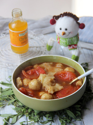 咖喱番茄鱼丸小馄饨