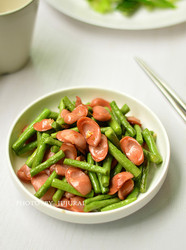 肠仔炒豆角