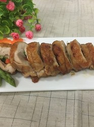不用油的鸡肉蔬菜卷