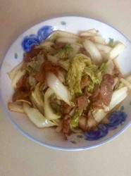 猪肉炒娃娃菜