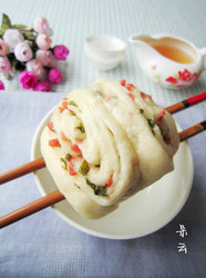 火腿葱香花卷