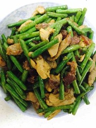 咸鲜肉炒豆角