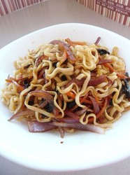 咸火腿炒面