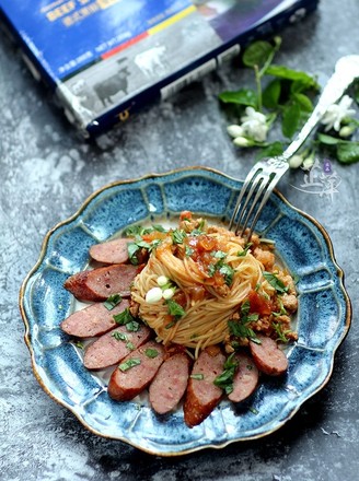 德式黑椒牛肉肠意面