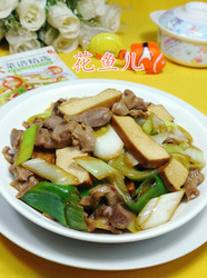 大葱鸡胗炒香干