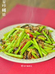 蒜苔炒鳝丝