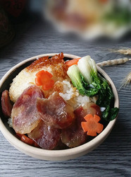 香肠锅巴煲仔饭（面包机版）