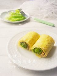 豆瓣酱鸡蛋卷