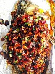 豆鼓烤鲫鱼