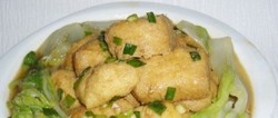 芝麻酱拌白菜油豆腐