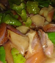 茄子炖辣椒