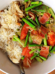 火腿煲仔饭（炒菜版）