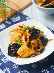 肉丝烧冻豆腐