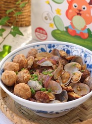 花蛤炒肉丸
