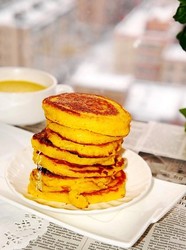 玉米面发面饼