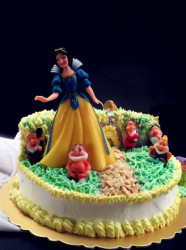 白雪公主和七个小矮人场景蛋糕