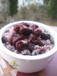 大枣黑米饭
