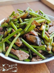 蒜苔茄子滑肉