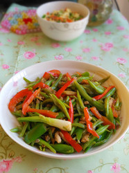 四季豆炒肉丝