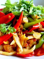 辣炒花蛤肉