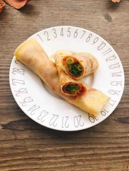 玉米薄饼卷葱