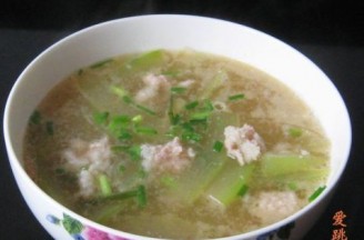 西瓜皮碎肉汤