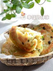 湖北小吃香煎葱花饼