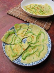 青椒香葱鸡蛋饼