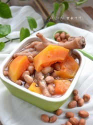 木瓜花生鸡爪汤