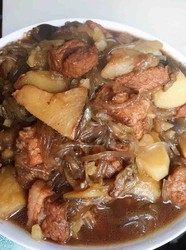 土豆茄子炖五花