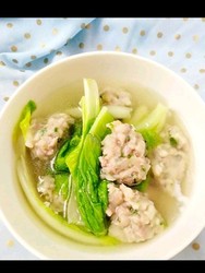 小白菜肉丸汤