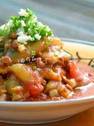番茄肉末烧茄子