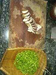 四季豆腊肉丁焖干饭