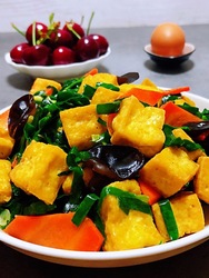 韭菜炒豆腐