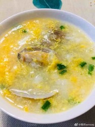 蛤蜊蛋花粥