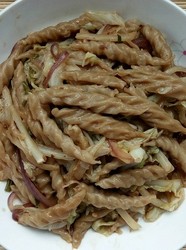 白菜心炒莜面
