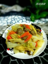 白菜腐竹炒肉