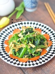 蒜蓉菠菜炒蛋