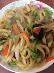 炒乌冬面 手擀