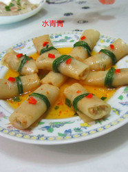 煎白萝卜卷肉