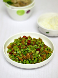 肉沫炒豆角