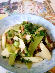 山药香干炒莴苣
