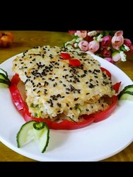 虾米芝麻米饭饼