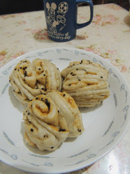 芝麻豆渣花卷