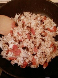 腊肠香菇炒饭